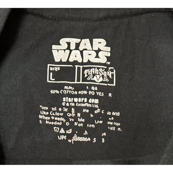 Men's Star Wars Fifth Sun Boba Fett Black Graphic T-Shirt Cotton Blend Size L - Picture 4 of 11